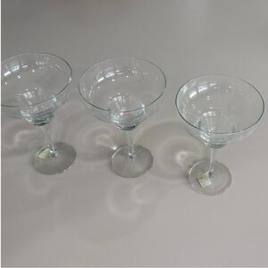 Crate&Barrel Clear Glass Margarita Glass